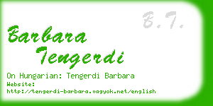 barbara tengerdi business card